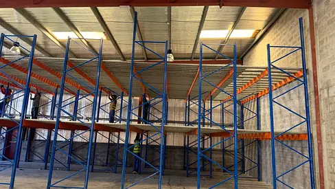 MEZZANINE FLOOR, RACKING DISMANTLING AND REINSTALLATION