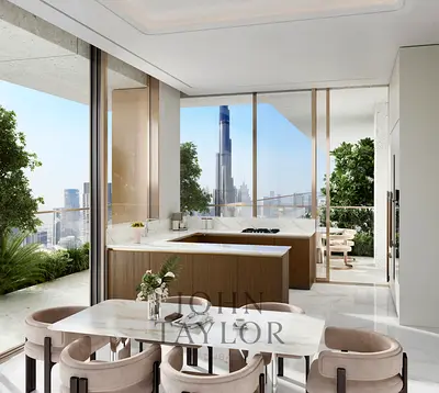 3-bed Fairmont Residence with Burj Khalifa views in Solara Tower