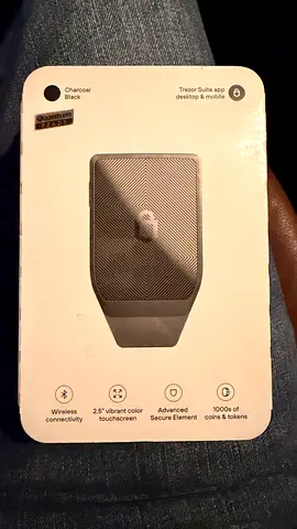 Trezor Model T cryptocurrency hardware wallet - sealed box (Charcoal Black)