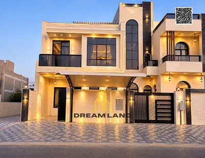 Townhouse for sale | Ajman | Al Helio 1 area | 5 bedrooms, living room, majlis, and roof | Freehold ownership for all nationalities