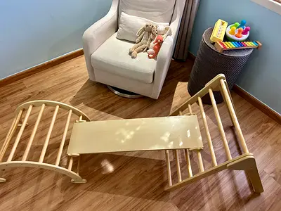 Wooden Pikler Triangle with Ramp and Bridge - Perfect Condition