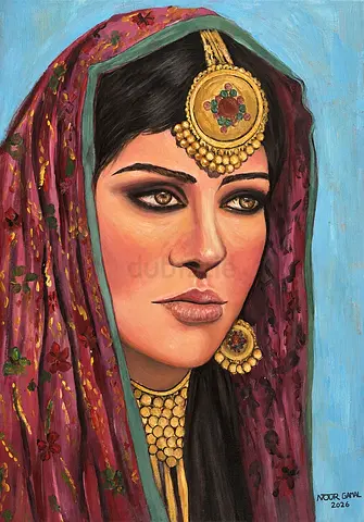 Gaze | Original Acrylic Painting – لوحة أكريليك أصلية | 60 × 50 cm