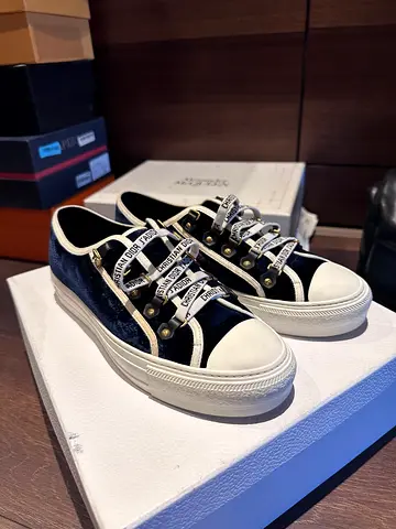 LIKE A NEW CHRISTIAN DIOR Walk'N'Dior VELVET SNEAKERS SIZE 40.5