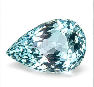 Pear-shaped Faceted Aquamarine Gemstone - Loose Collector's Stone