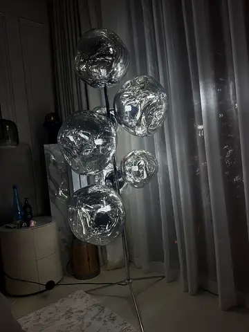 Original Tom Dixon Melt Floor Chandelier – Silver | Brand New
