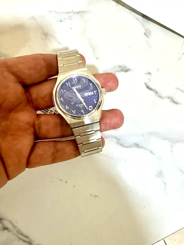 Seiko Stainless Steel Men's Watch with Day-Date - Blue Dial..limited