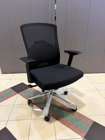 Ergonomic Black Mesh Office Chair with Adjustable Arms