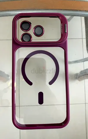 Purple clear camera-protect phone case (fits iPhone) - good condition