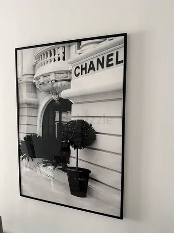 Framed Black & White Chanel Print — 70x50 cm (approx.)