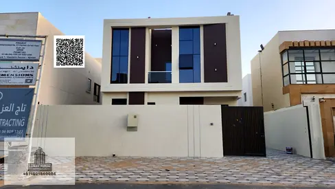 Villa for sale in Al-Zahia, Ajman: 4 master bedrooms, majlis, living room, and maid's room. Freehol