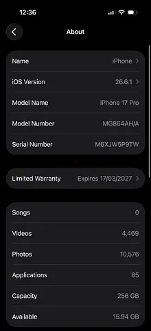 I phone 17 pro