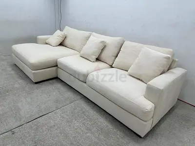 Brand New condition pottery barn beige color lshape sofa