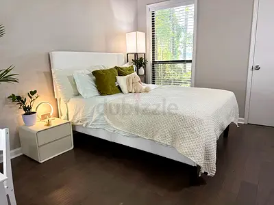 Single bed frame with headboard - simple modern design