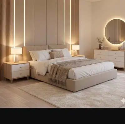 Brand New 180*200 king size begei color bed