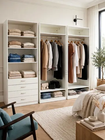 Ikea wardrobe open