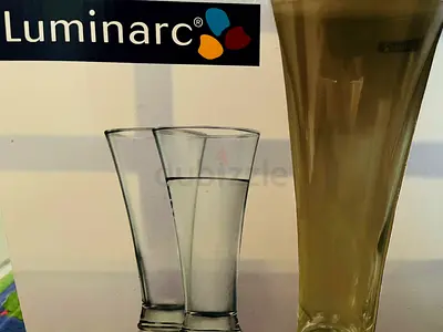 Luminarc set of tall drinking glasses - used, good condition