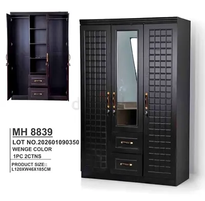 New Three Door wood wardrobe