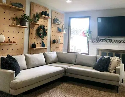 Excellent Condition West Elm Corner Sofa Beige Excellent Condition