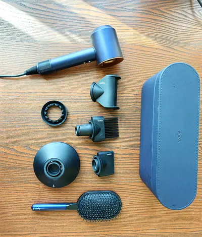 Dyson Supersonic Hair Dryer with Attachments and Case - Excellent Condition
