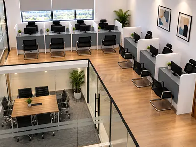 Castmiz office glass Table