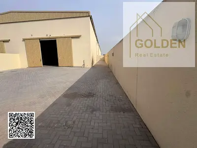 هرباء 35 KVA | ساحة إنترلوك | ميزانين | مكتب وحمام ومطبخ تحضيري | الصجعة – الشارقة