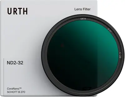 Urth 67mm ND2-32 Variable ND Lens Filter (Plus) 1-5 Stop Range, HD Optical Glass 20-Layer Nano-Coate