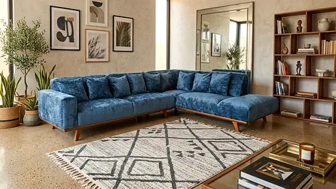 Blue L-Shape Sofa – Stylish Living Room Furniture
Give your living room a fresh and modern look wit