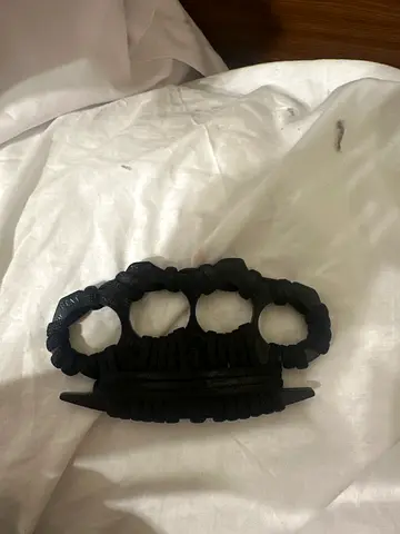 Vintage black metal knuckle duster self defense