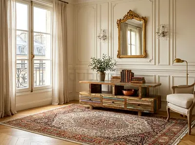 Solid Wood TV Trolley