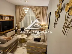 Available from the 15th: 2-bedroom apartment with a living room in Al Rose Tower, Al Khan, Sharjah.
