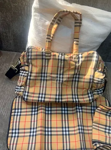 Burberry diaper bag set