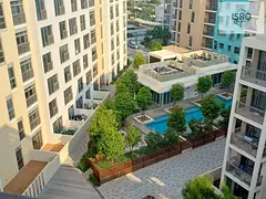 Studio with pool view building is connected to the city center with the bridge.