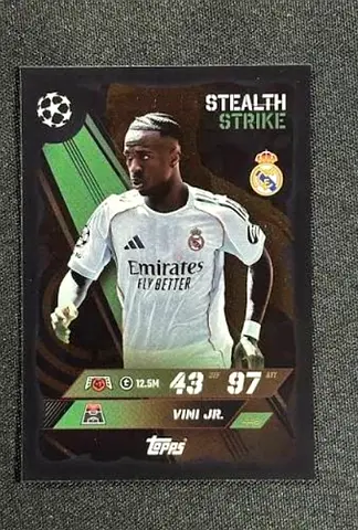 Topps Stealth Strike Vini Jr. Football Trading Card (Real Madrid)