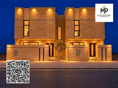 Luxury Saudi-style villa in Al Helio, Ajman – Two floors plus a private roof terrace. The price includes registration and title transfer fees, as well