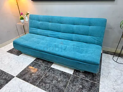 Turquoise 3-seater Sofa Bed - Good Condition