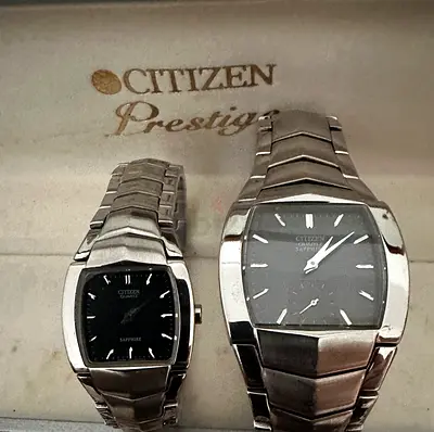 Pair of Citizen Prestige Stainless Steel Watches (His & Hers) - Sapphire