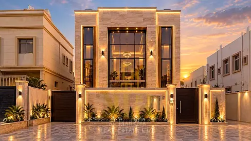 Luxury Villa for Sale in Ajman | 5 Master Bedrooms | 4,000 sq. ft. Plot | 4,500 sq. ft. Built-up Area | Spacious Roof Terrace