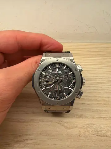 Hublot-style Men’s Automatic Chronograph Watch - Skeleton Dial, Stainless Case 2017 no box no papers