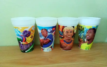 Set of 4 collectable cups from McDonald's - Good Condition