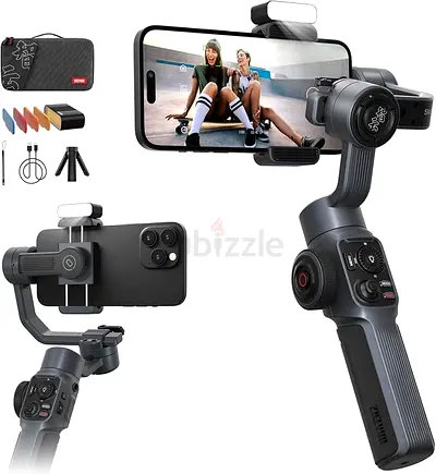 Zhiyun Smooth 5 Combo Gimbal Stabilizer, 3-Axis Handheld Smartphone Gimbal with Grip Tripod Vlog LED