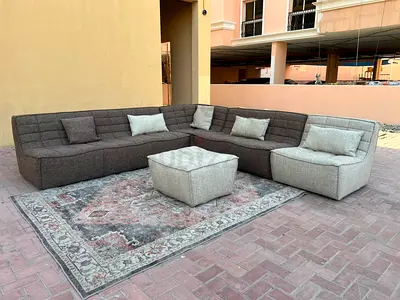 Looking Great Condition Huzaifa Corner Sofa with footstool