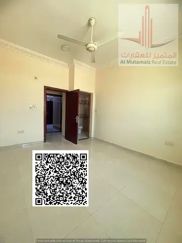 One-bedroom apartment with a living room for rent in Al Rawda 2; includes a balcony and two bathroo