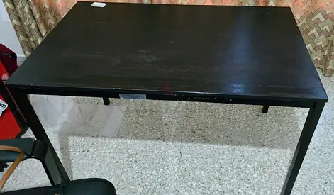 Simple Black steel  Study/Work Table/ dining table - Good for Home or Office