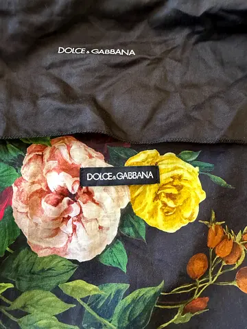 Dolce & Gabbana floral silk scarf / shawl — authentic designer piece