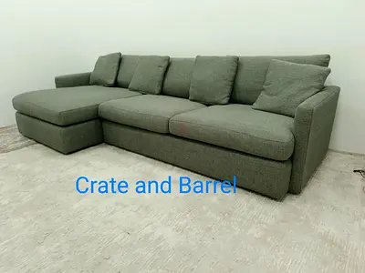 Crate and Barrel lshape sofa