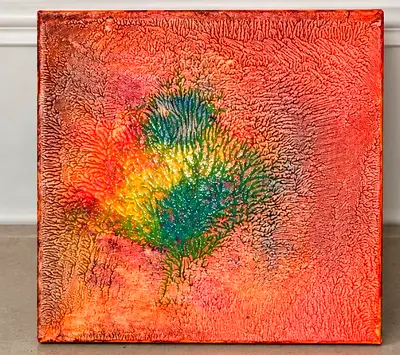 Coral Bloom – Colorful Textured Abstract Art
