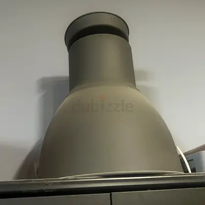 Industrial-style metal pendant lamp / hanging light - grey