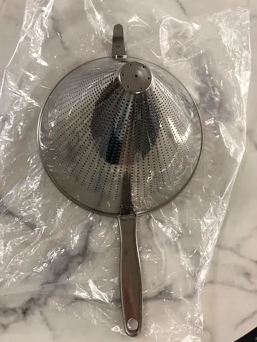 Stainless Steel Frying Pan Splatter Screen / Oil Strainer - 11 inch