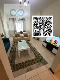 🎀🏙️ Fully Furnished 1-Bedroom Apartment for Monthly Rent – Orient Towers, Ajman 🏙️