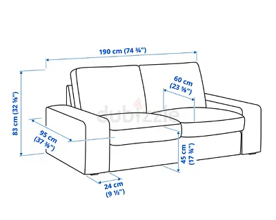 IKEA kivik 2 seater Biege sofa